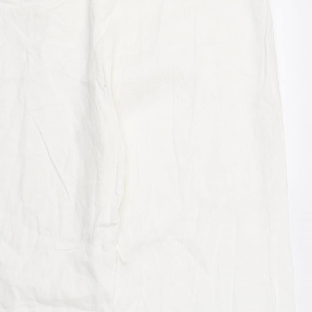 M&S Womens White Trousers Size 20 L30 in