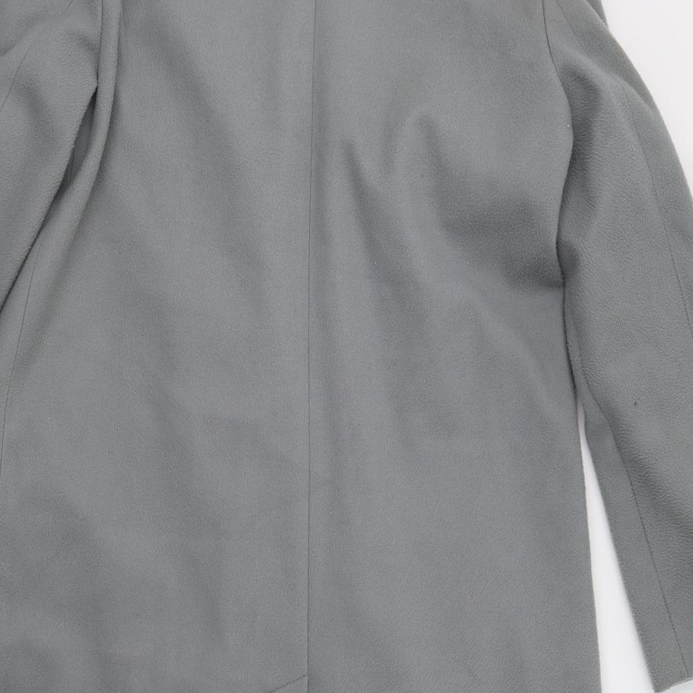 New Look Womens Grey Motorcycle Jacket Coat Size 10