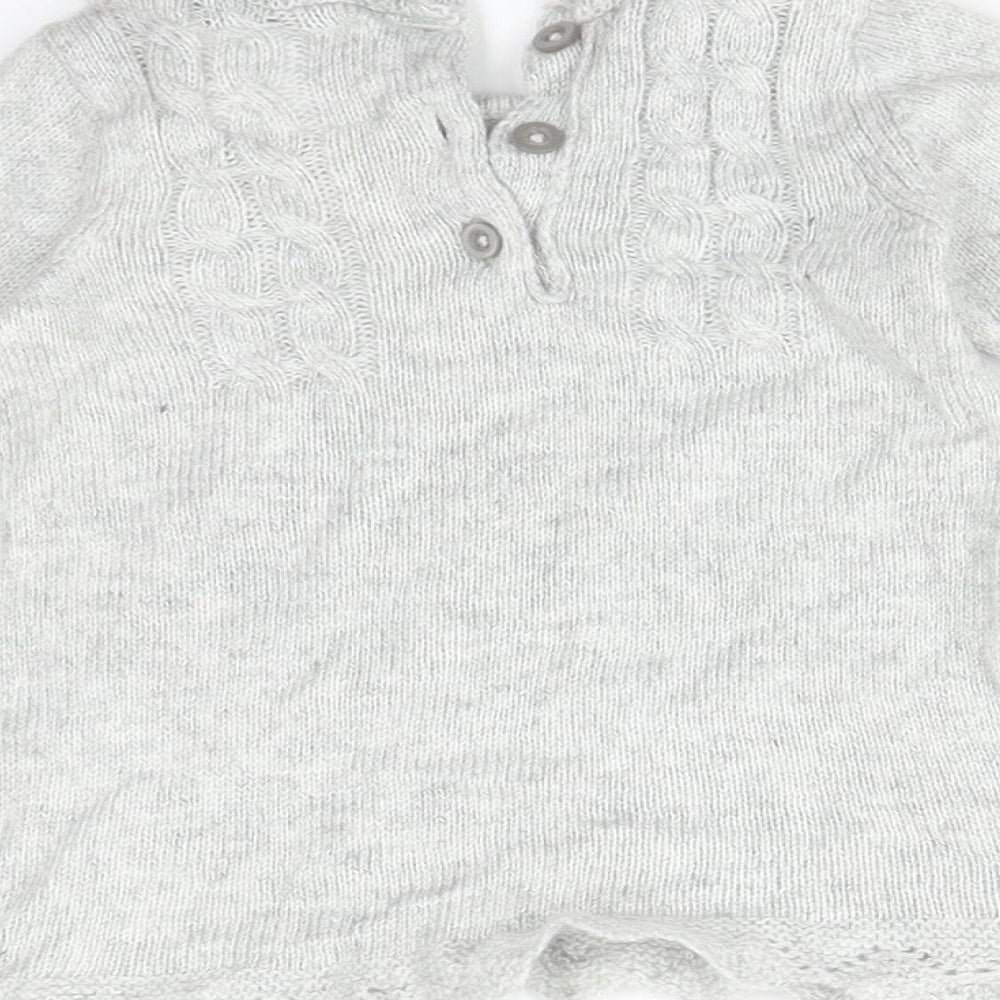 F&F Girls Grey Basic T-Shirt Size 3-6 Months