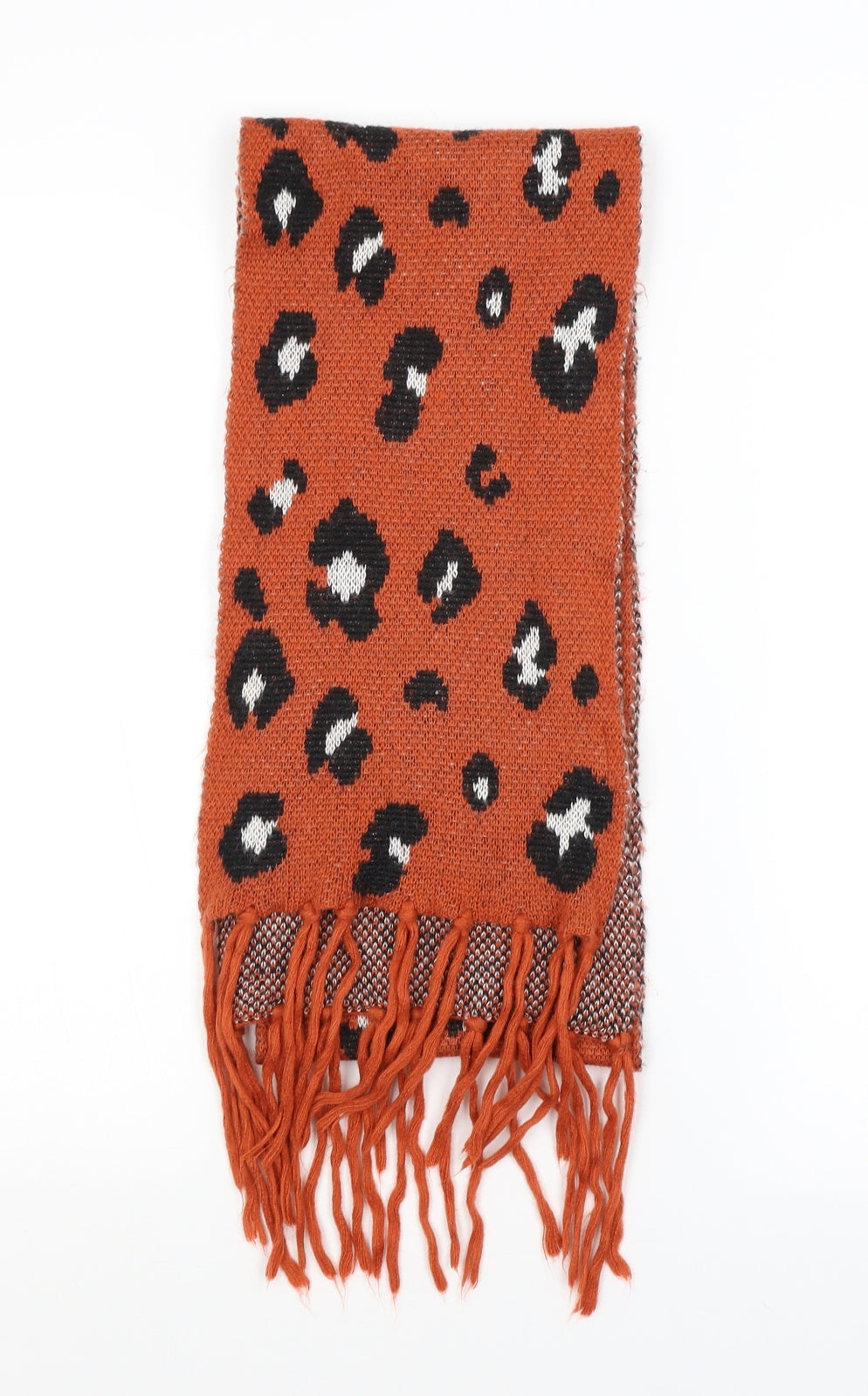 Preworn Womens Red Animal Print Scarf