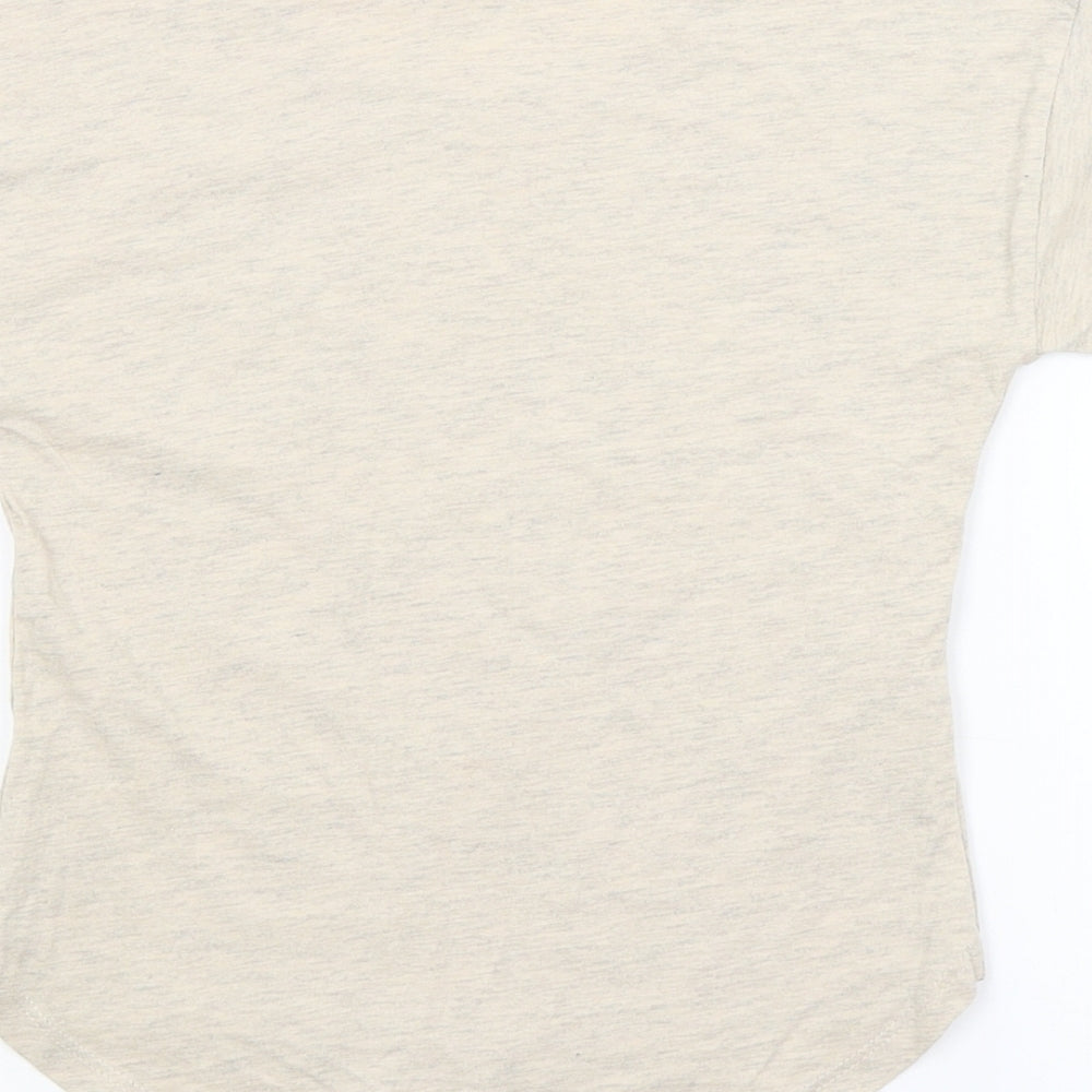TU Girls Beige Basic T-Shirt Size 7 Years - UNICORN