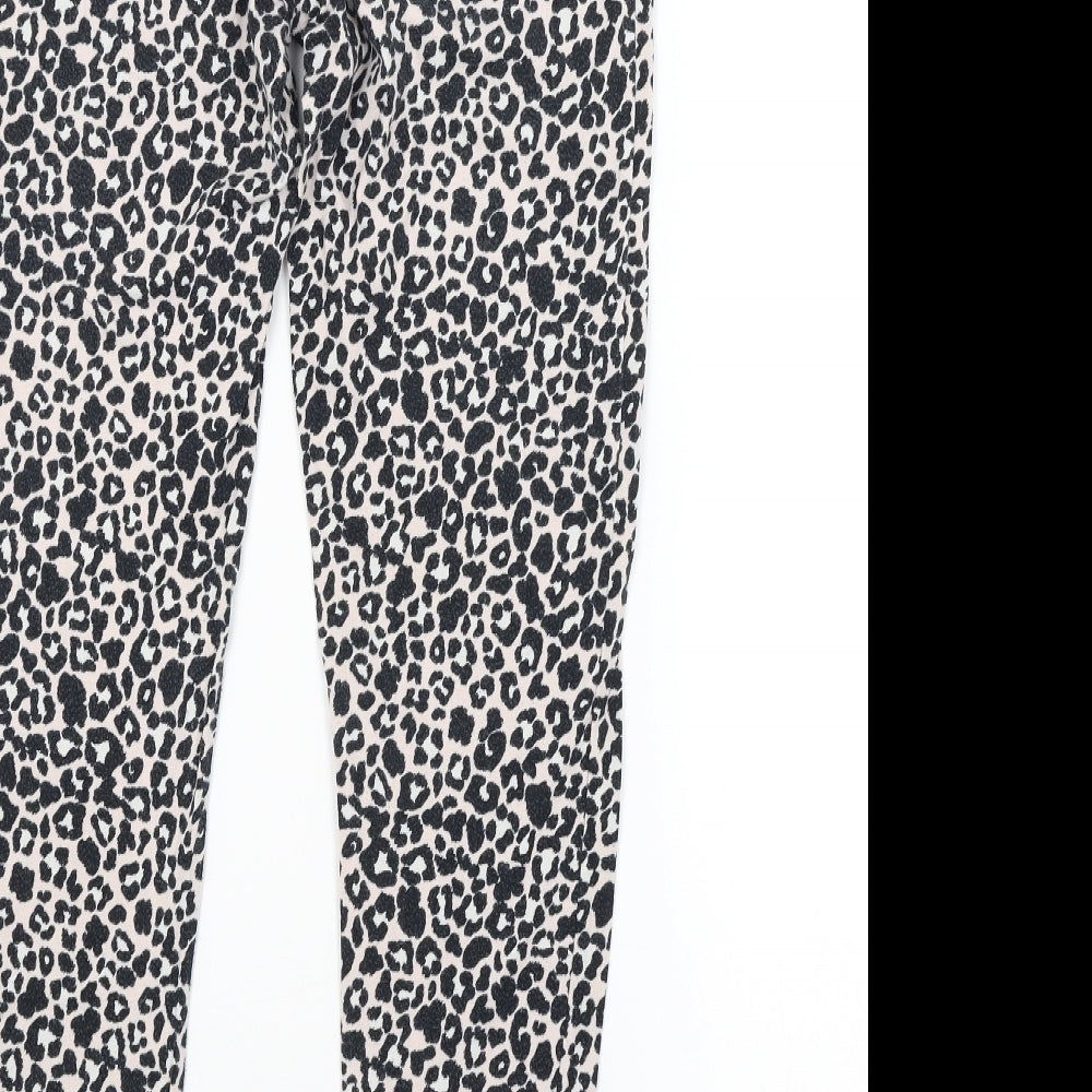 George Womens Pink Animal Print Pyjama Pants Size 12