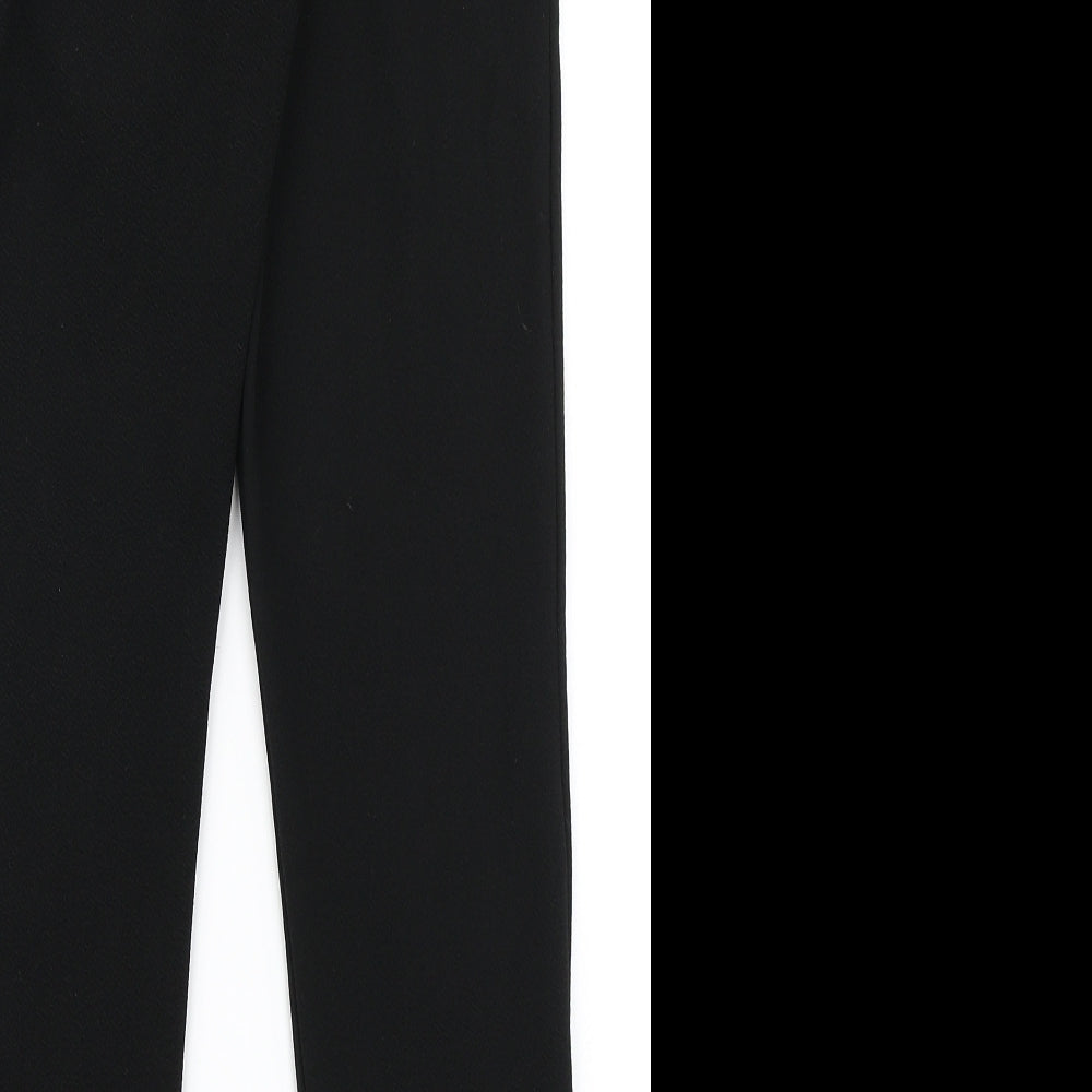 PRETTYLITTLETHING Womens Black Dress Pants Trousers Size 6 L25 in - Papaerbag Waist