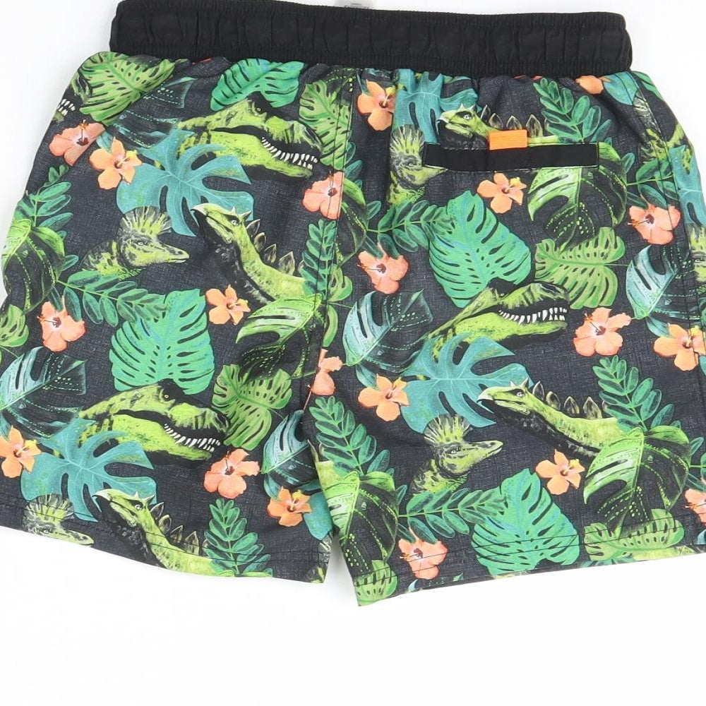 TU Boys Green Floral Sweat Shorts Size 9 Years