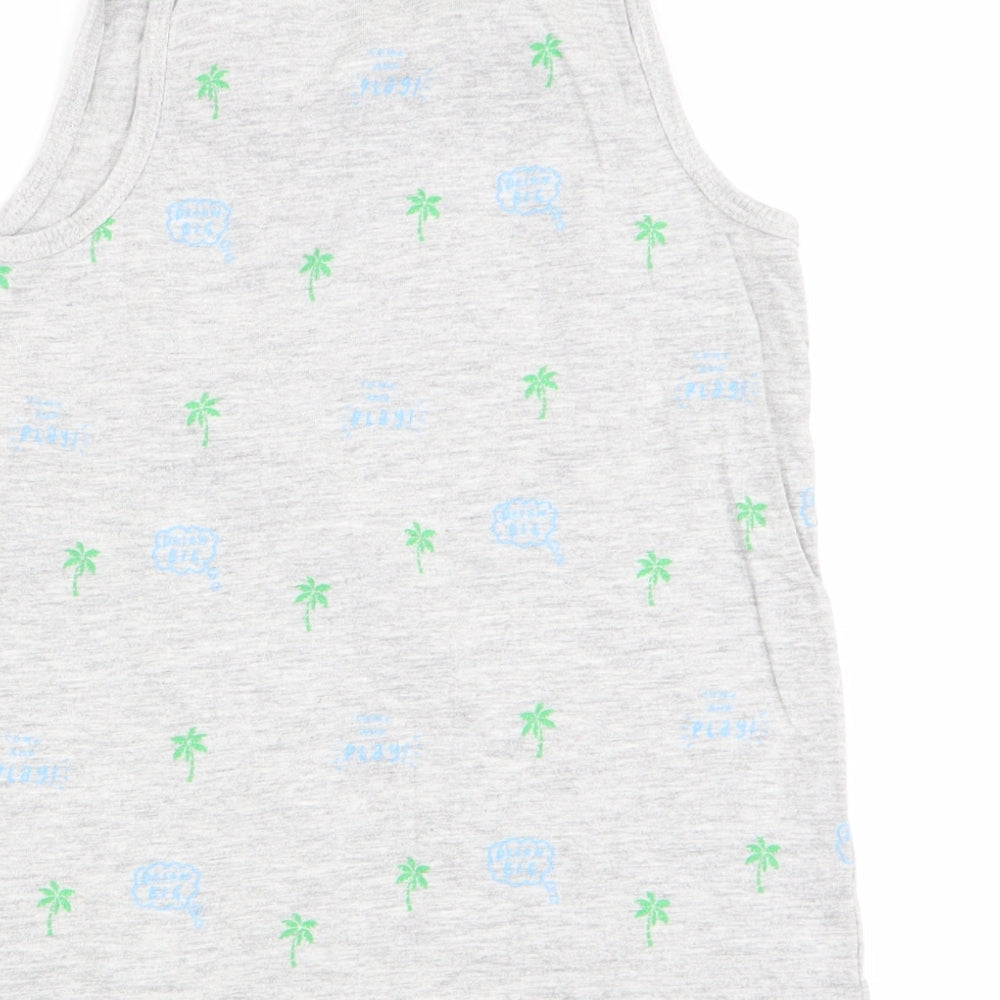 Asda George Boys Grey Basic Tank Size 5-6 Years