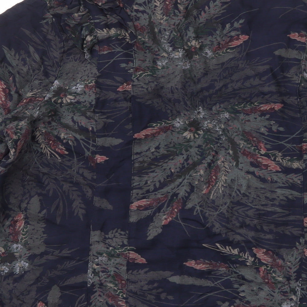 NEXT Womens Blue Floral Basic T-Shirt Size 14