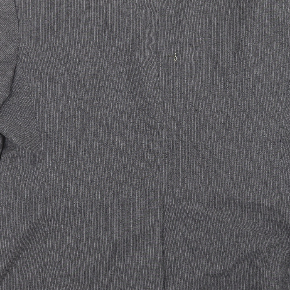 Cedar Wood State Mens Grey Striped Jacket Suit Jacket Size 44