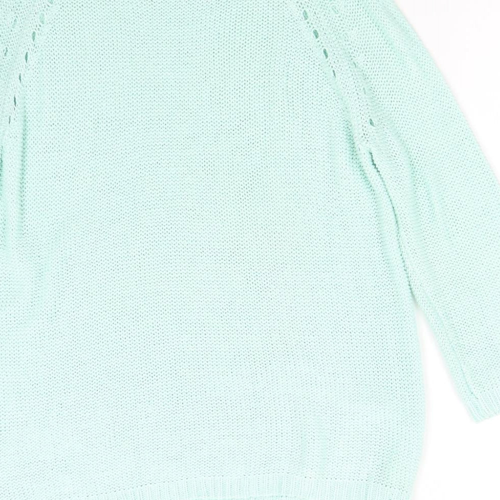 H&M Womens Green Knit Pullover Jumper Size M