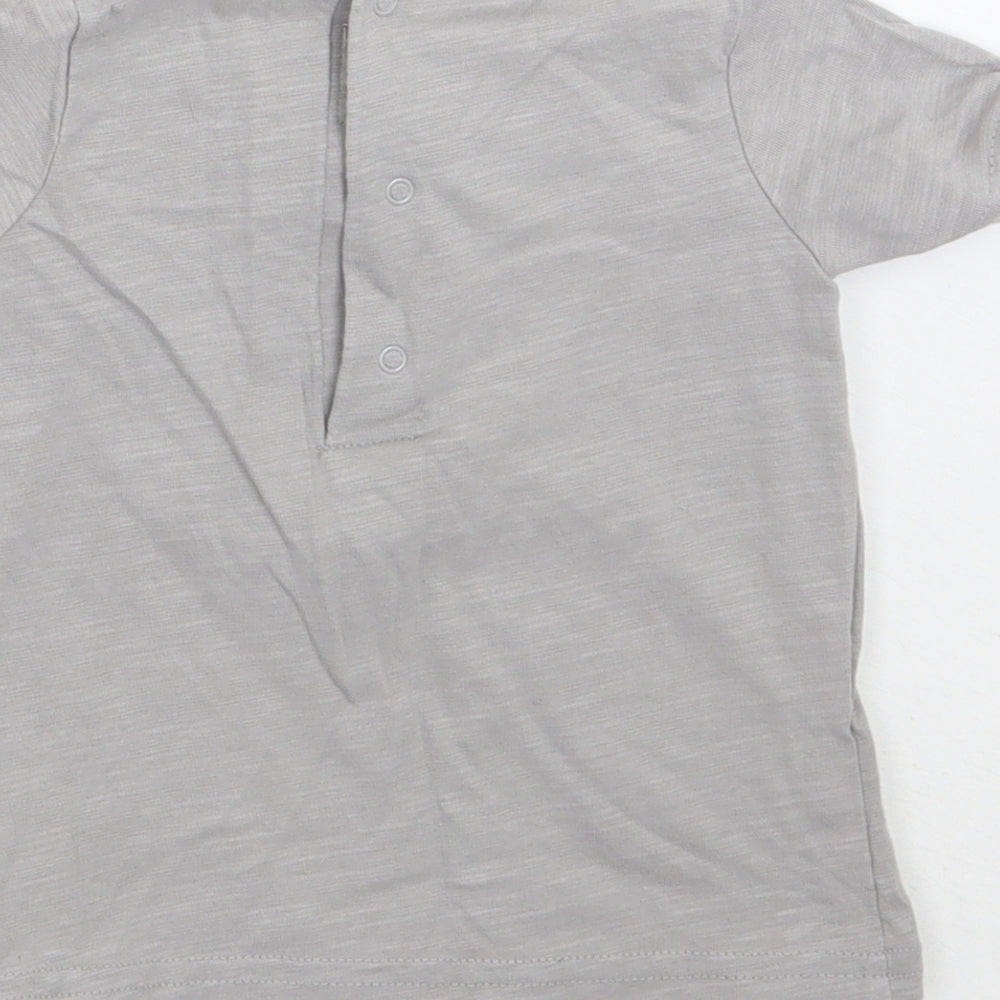 Mammas & Pappas Baby Grey Basic T-Shirt Size 9-12 Months