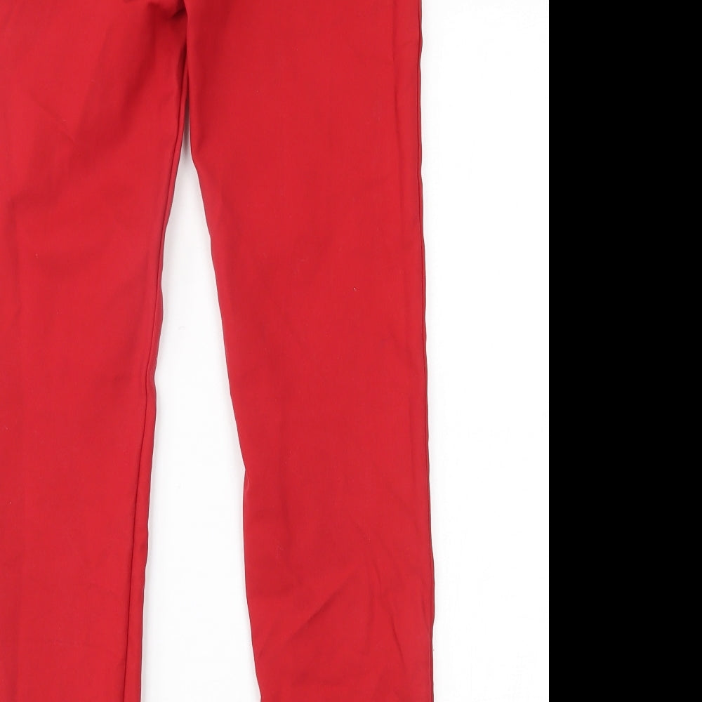 Preworn Womens Red Trousers Size L L26 in
