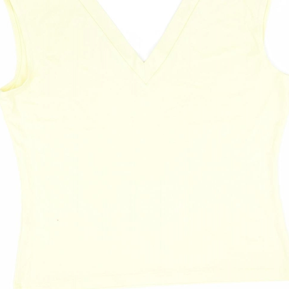 Marks and Spencer Womens Green Basic Tank Size 12 - Lime green