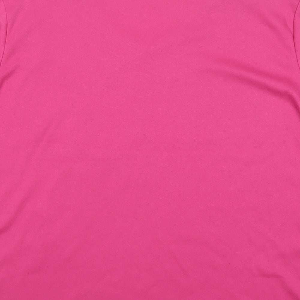 FAY LOUISE Womens Pink Basic T-Shirt Size 2XL