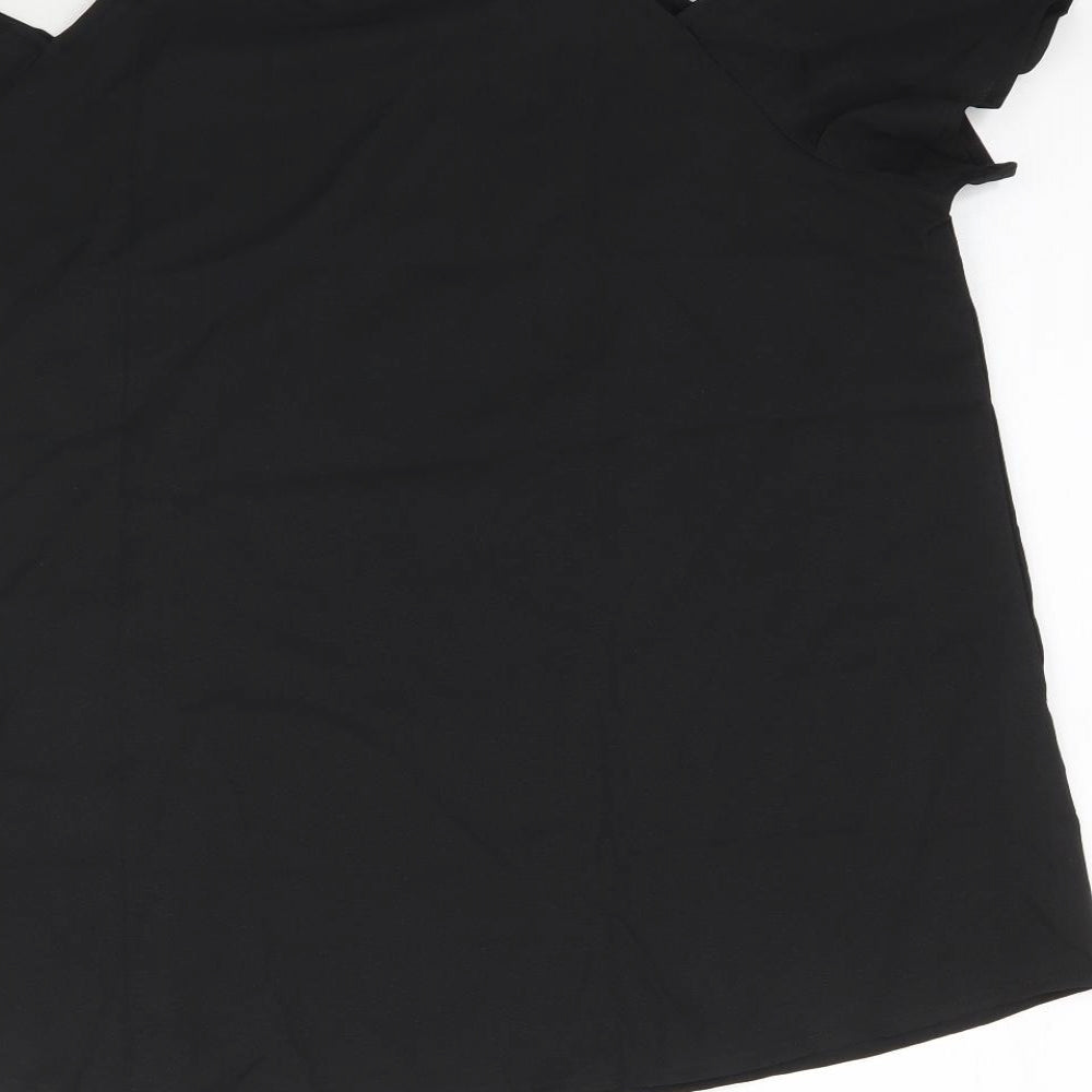 Avon Womens Black Basic Blouse Size 14