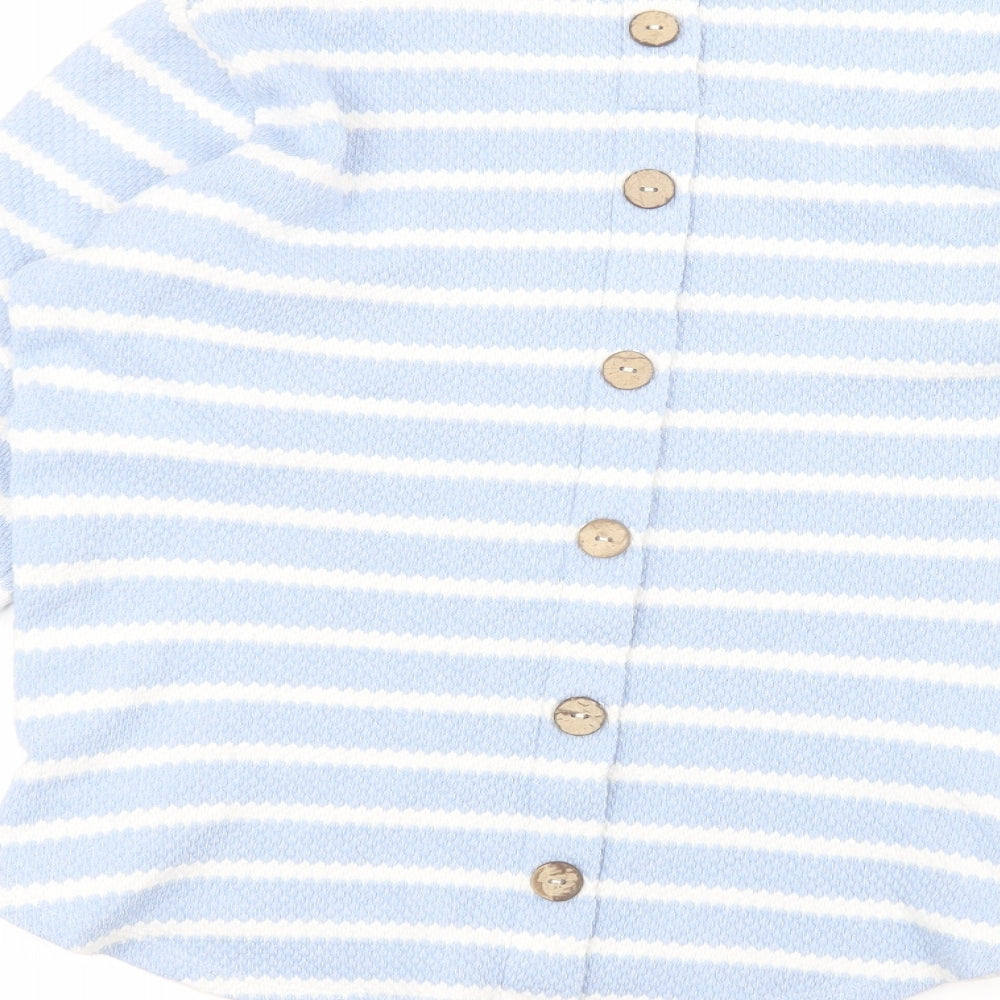 George Womens Blue Striped Pullover Jumper Size 12