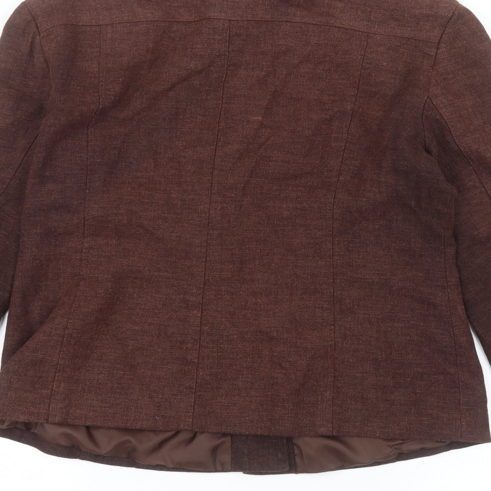 M&Co Womens Brown Jacket Size 10