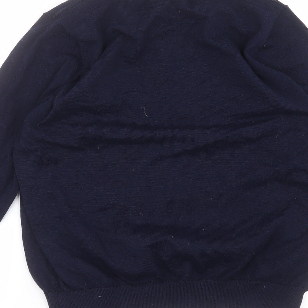 //text Womens Blue Basic T-Shirt Size M