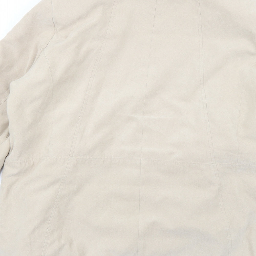 bm Mens Beige Overcoat Coat Size S