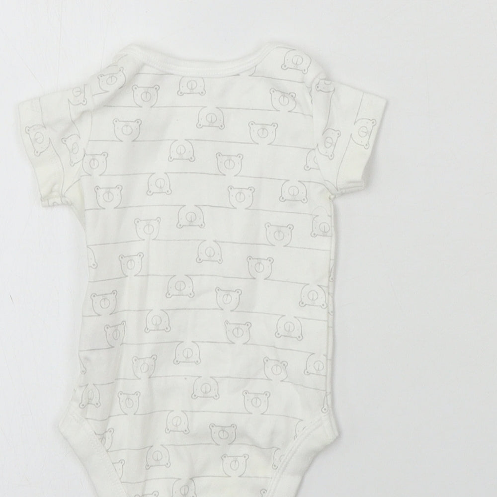 TU Baby White Babygrow One-Piece Size 0-3 Months