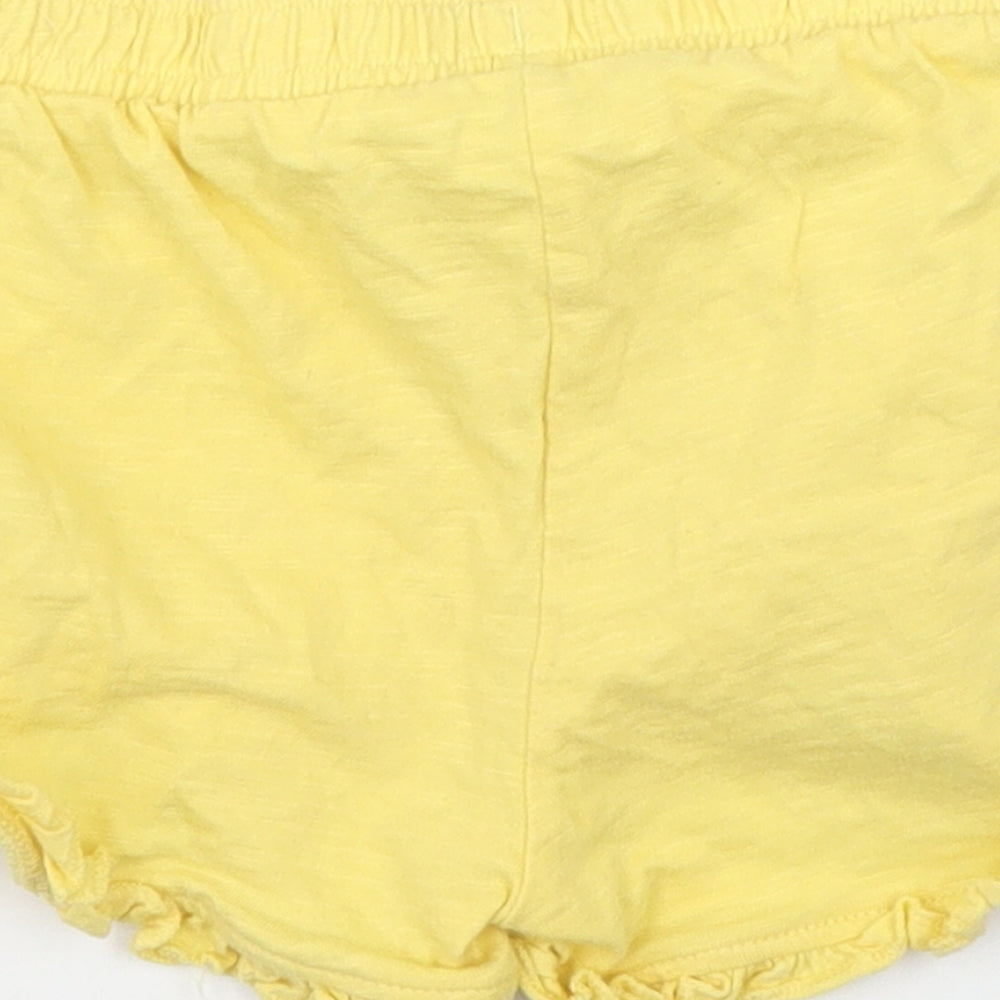 F&F Girls Yellow Cut-Off Shorts Size 2-3 Years