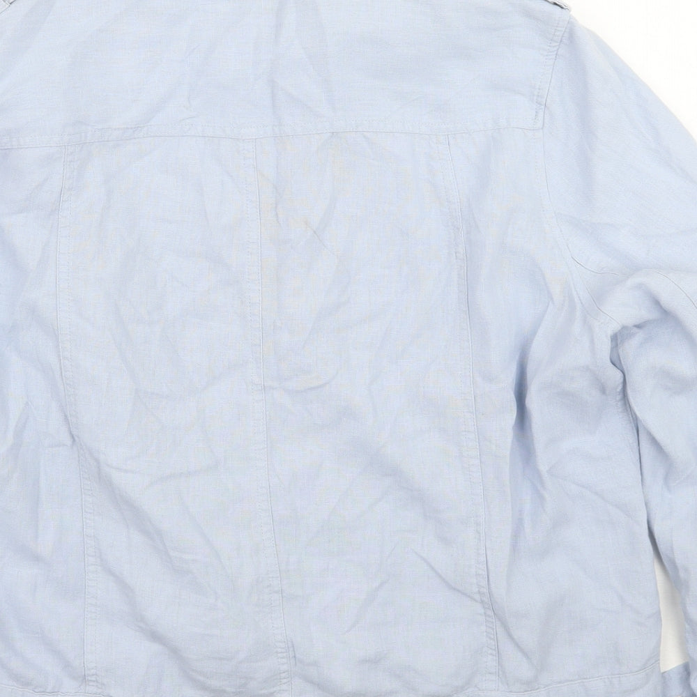 Espirit Womens Blue Jacket Coat Size 14