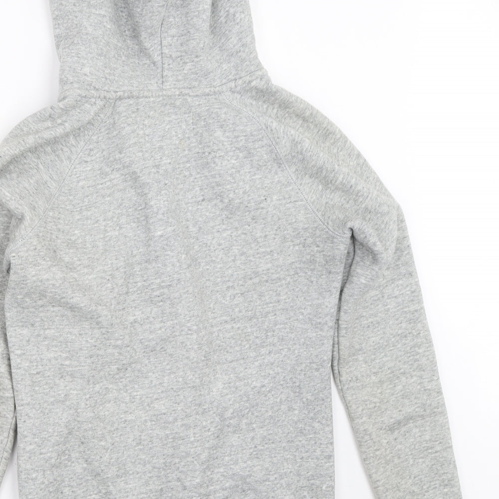 Jack Wills Womens Grey Cotton Full Zip Hoodie Size 8