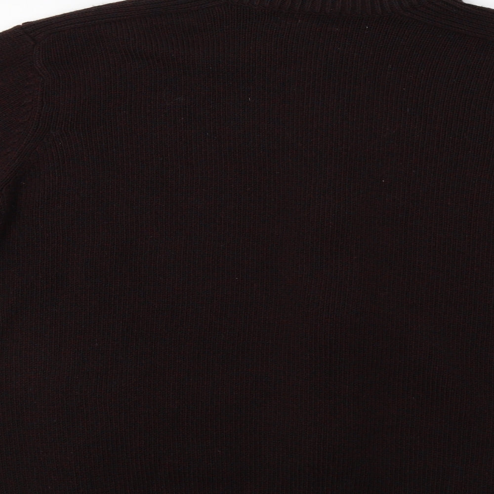 M&S Mens Brown Full Zip Jumper Size L