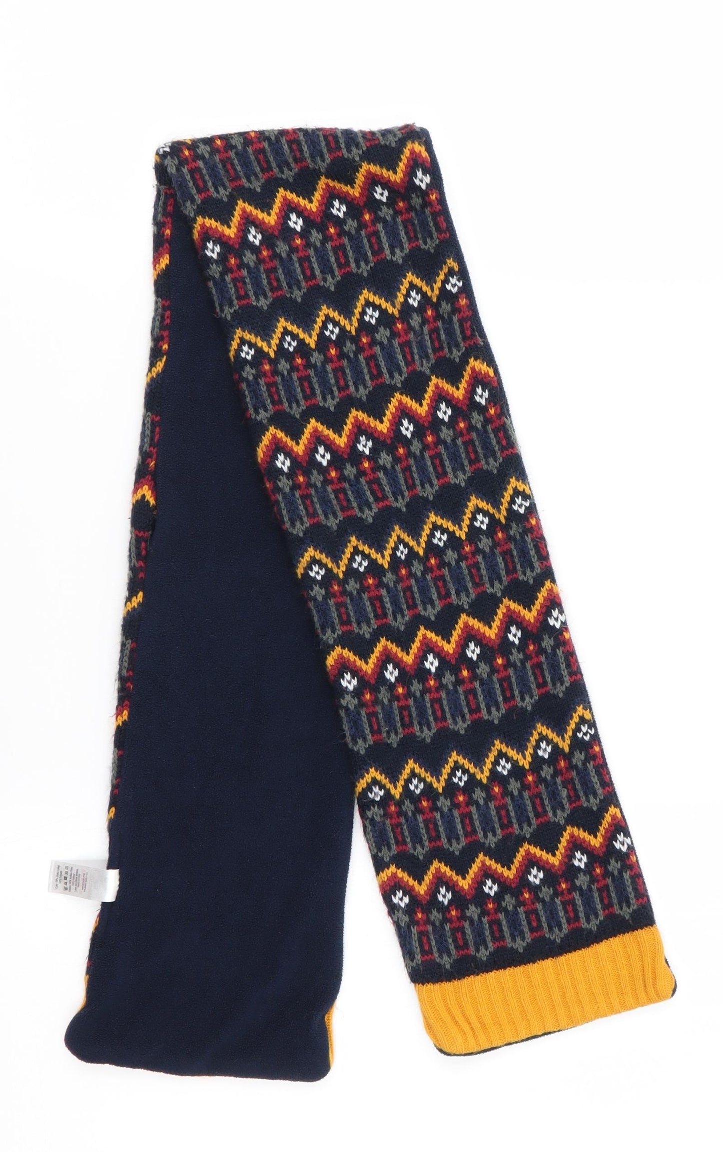 George Boys Blue Geometric Scarf One Size