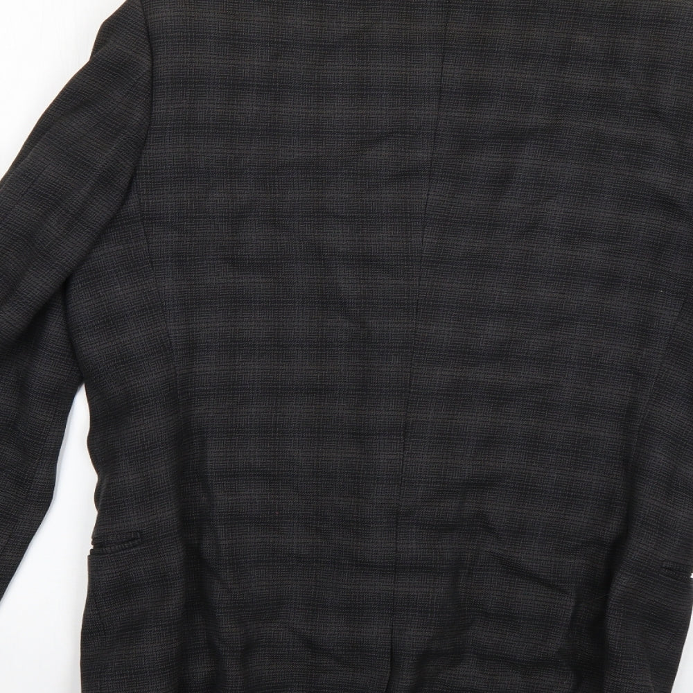 Burton Mens Grey Check Jacket Blazer Size 39