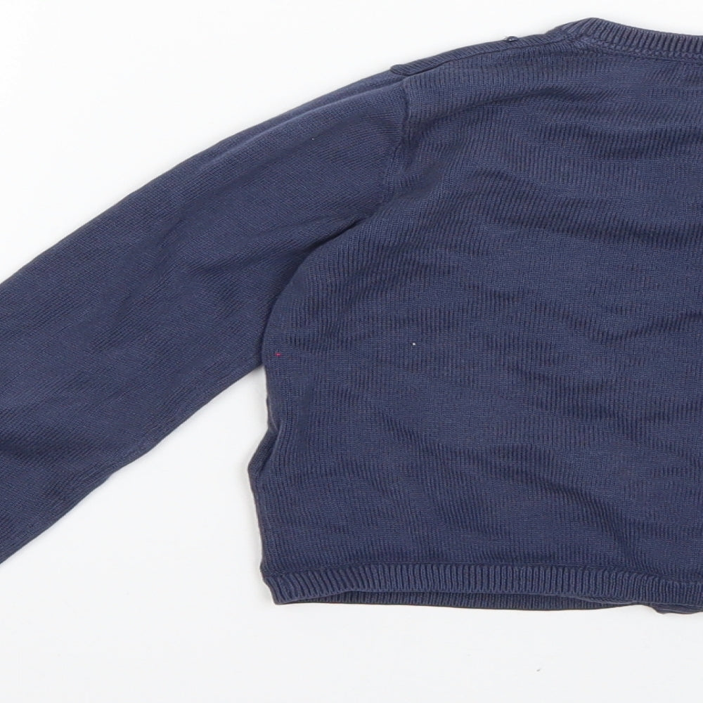 Marks and Spencer Boys Blue Cardigan Jumper Size 5-6 Years
