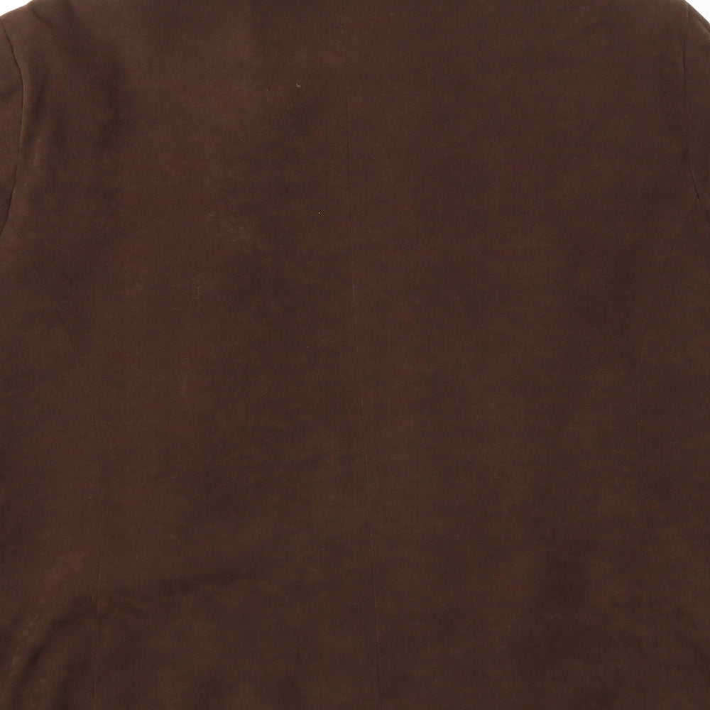 essence Womens Brown Jacket Coat Size 18