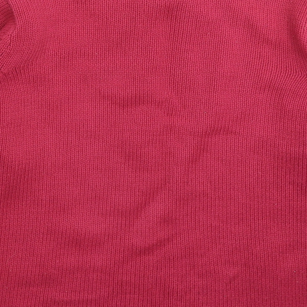 BM Womens Pink Knit Pullover Jumper Size M