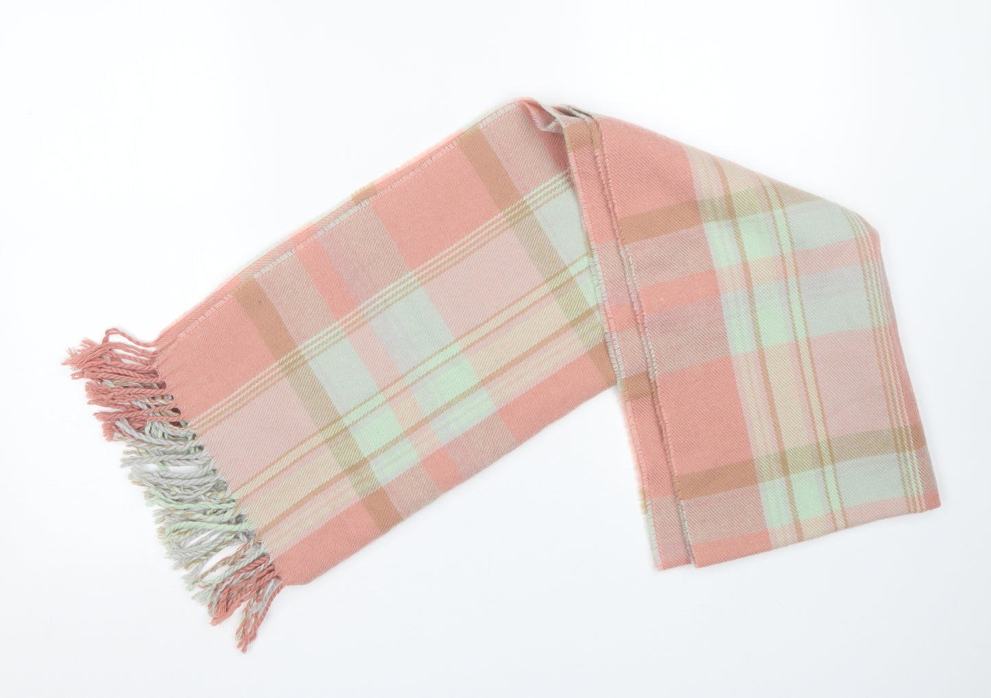 New Look Womens Pink Plaid Scarf