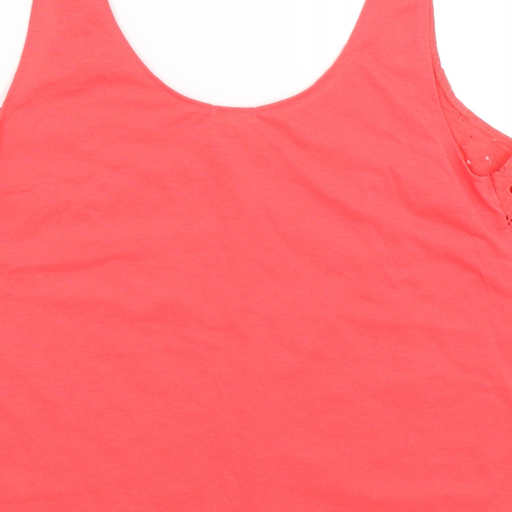 River Island Womens Red Basic Tank Size 14
