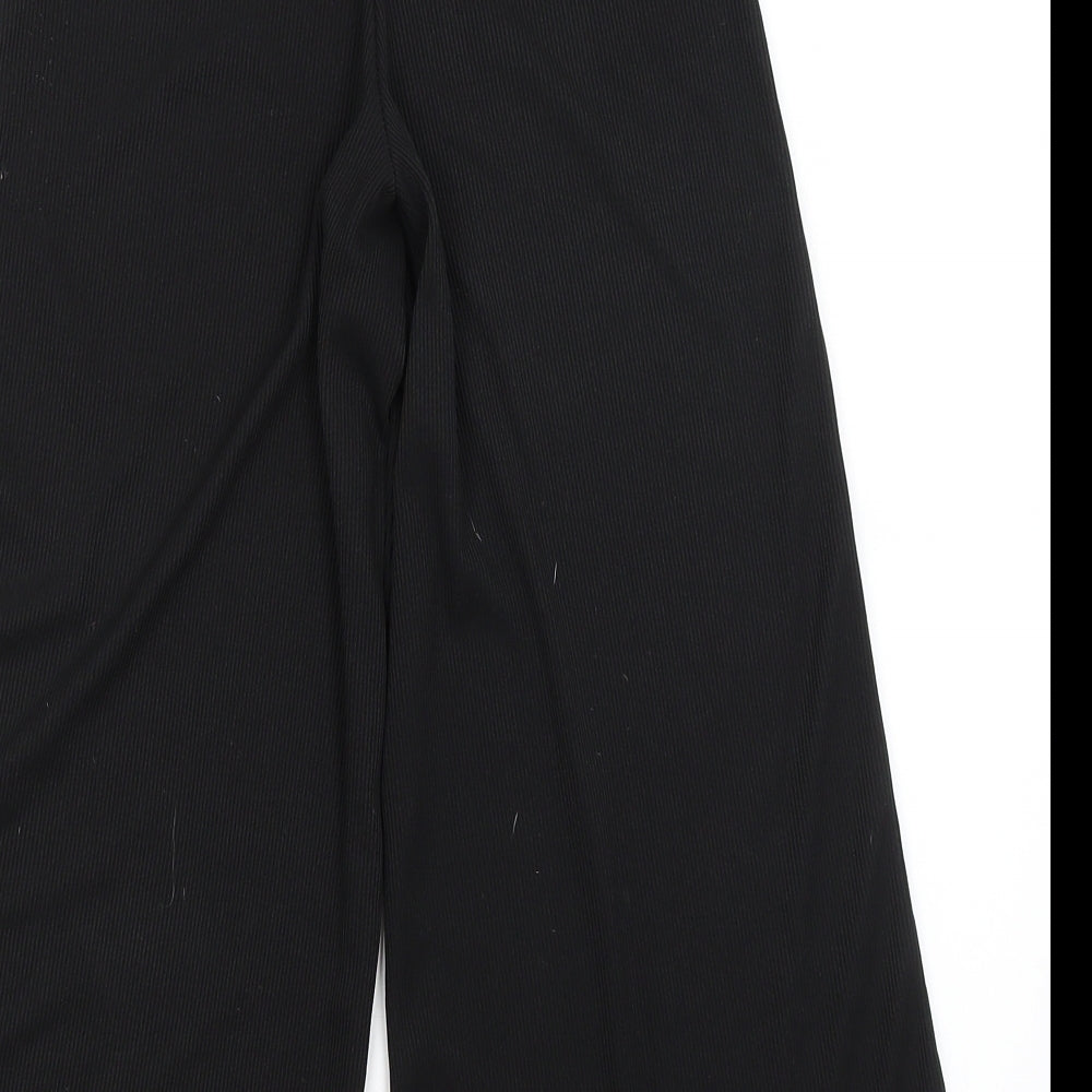 Boohoo Womens Black Cropped Trousers Size 8 L20 in