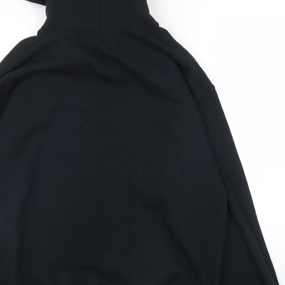 Gildan Mens Black Pullover Hoodie Size M