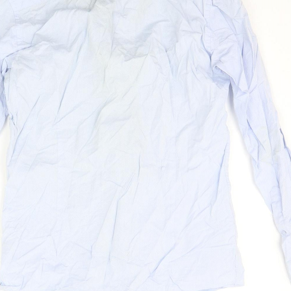 Cedar Wood State Mens Blue Button-Up Size 15