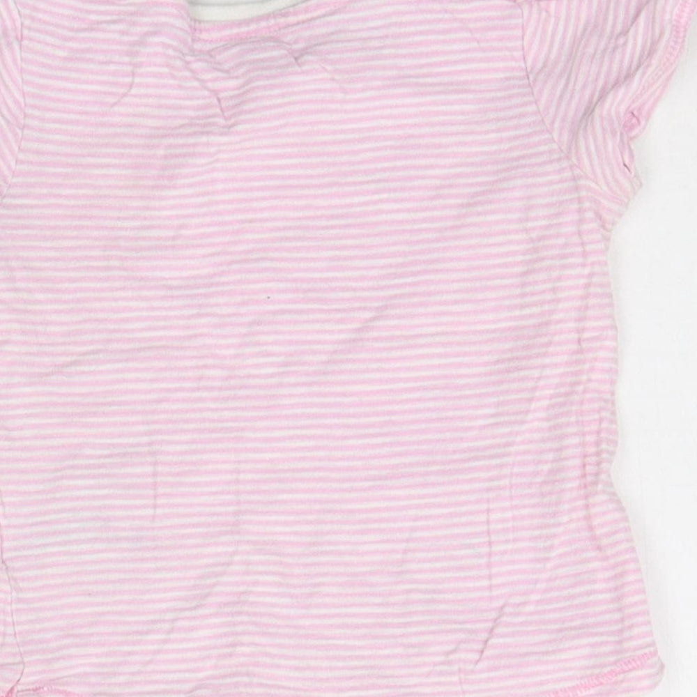Matalan Baby Pink Striped Basic T-Shirt Size 9-12 Months