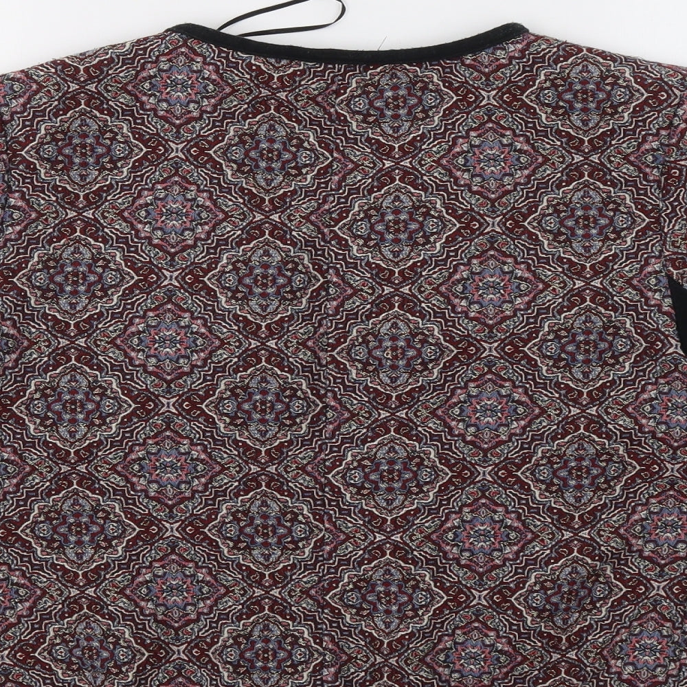 New Look Womens Red Paisley Jacket Blazer Size 12