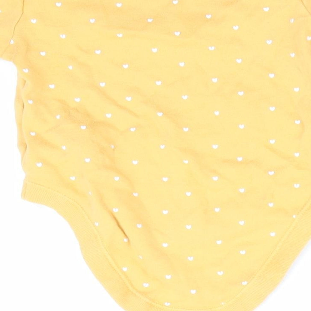 Florence and Fred Girls Yellow Romper One-Piece Size 0-3 Months - Heart Print