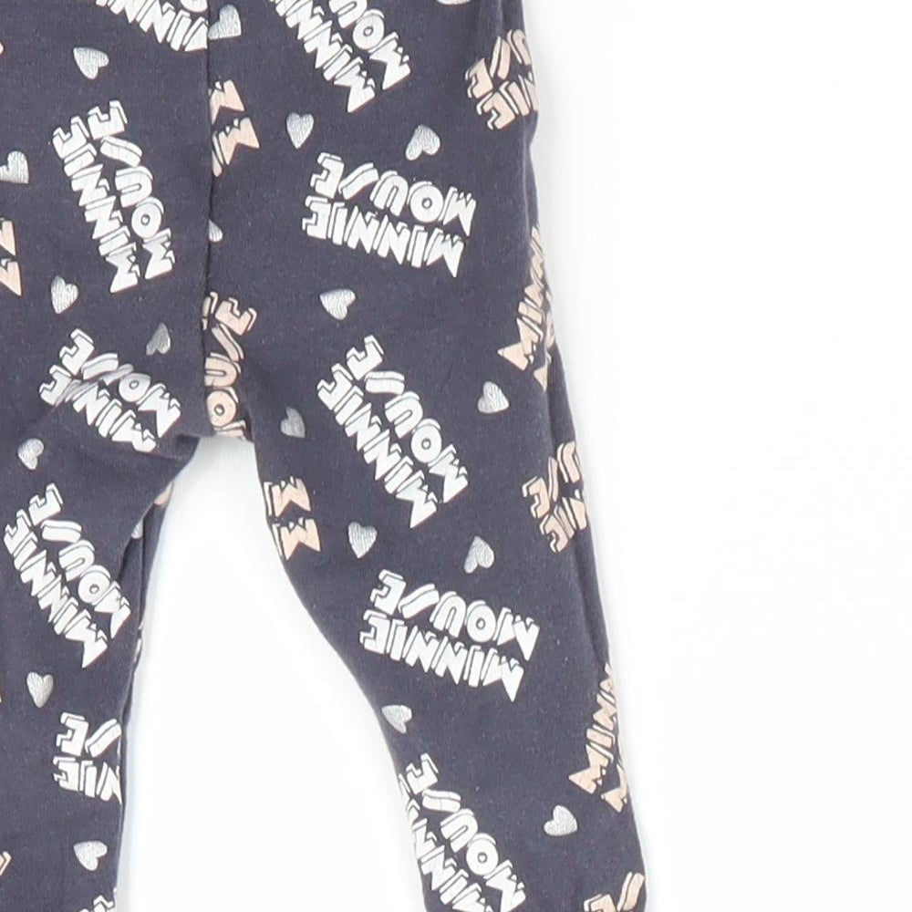 Disney at Primark Girls Blue Animal Print Jogger Leggings Size Newborn - Minnie Mouse