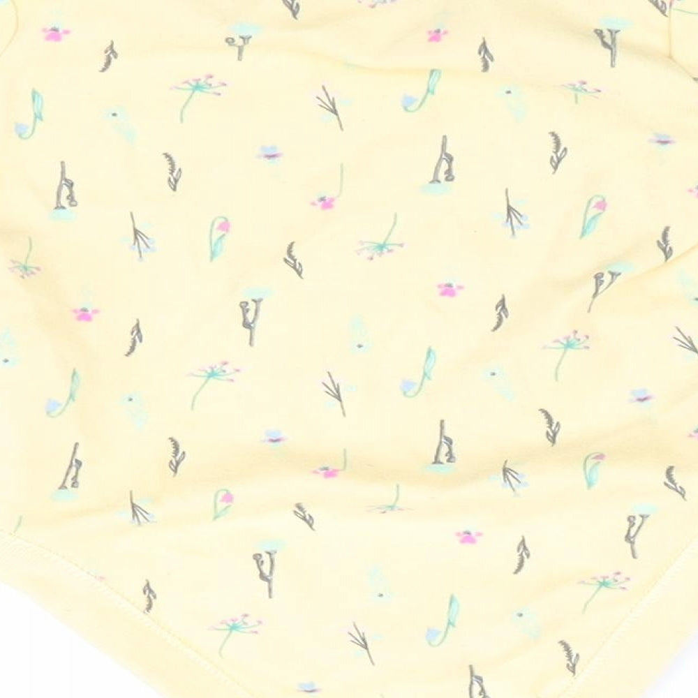 Florence and Fred Girls Yellow Floral Romper One-Piece Size 0-3 Months
