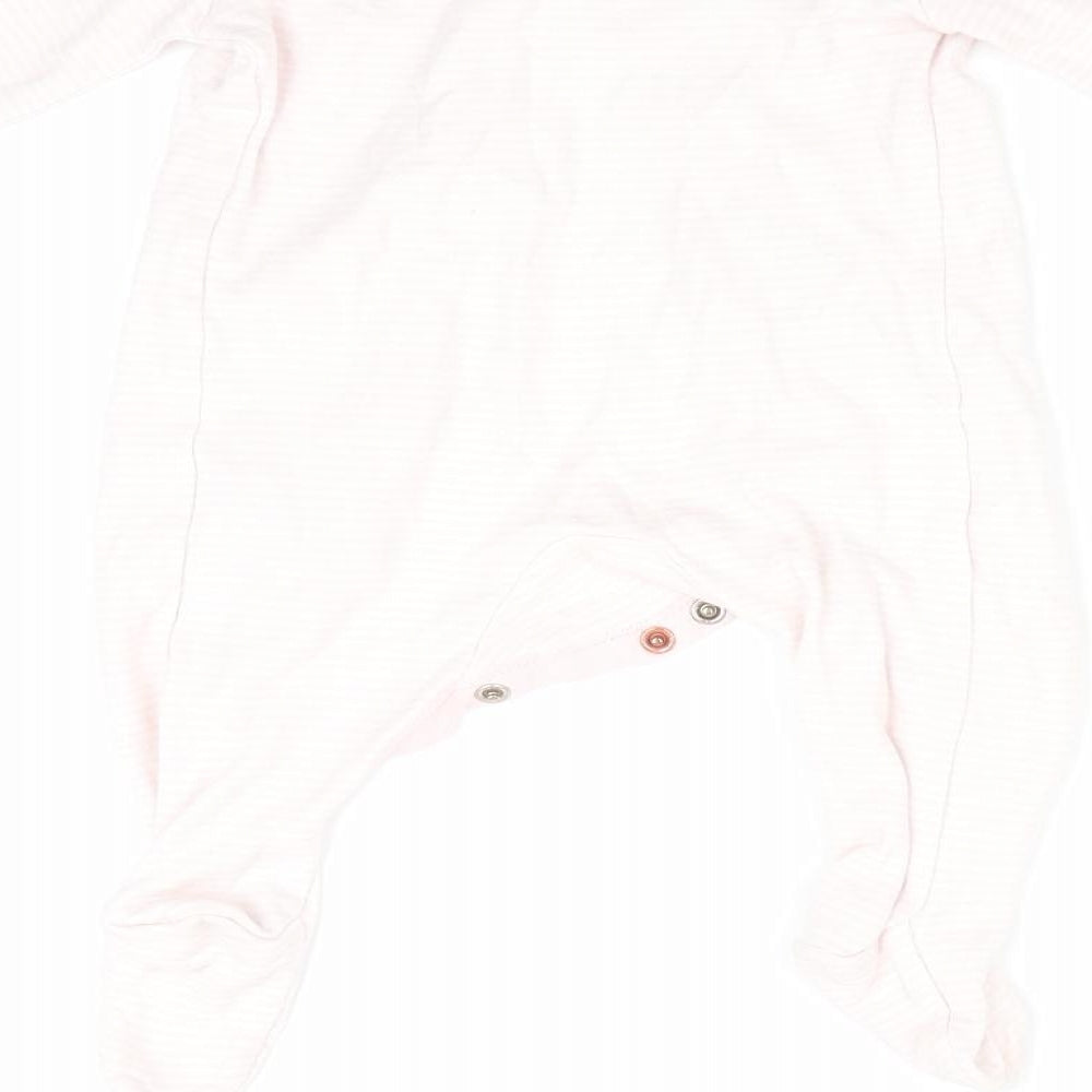 Florence and Fred Girls Pink Striped Babygrow One-Piece Size 3-6 Months