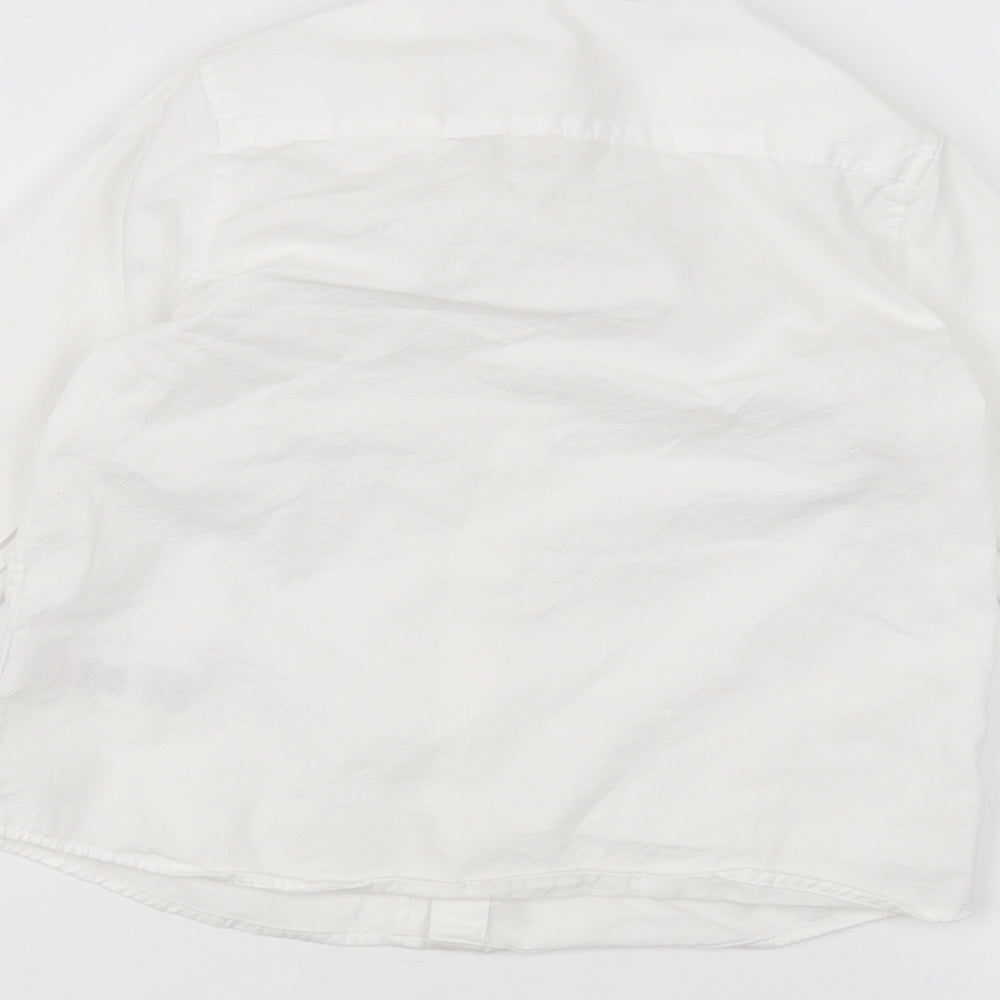 Marks and Spencer Girls White Basic Button-Up Size 3-4 Years