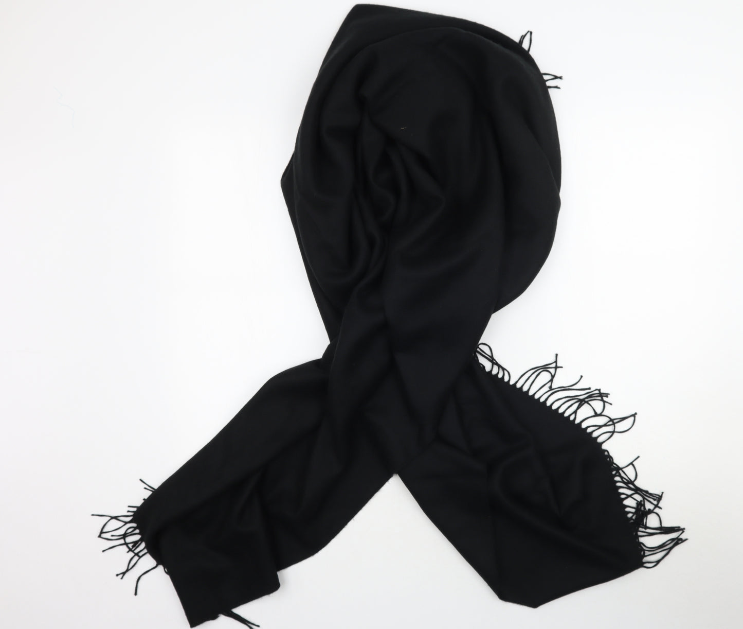 Preworn Unisex Black Knit Scarf
