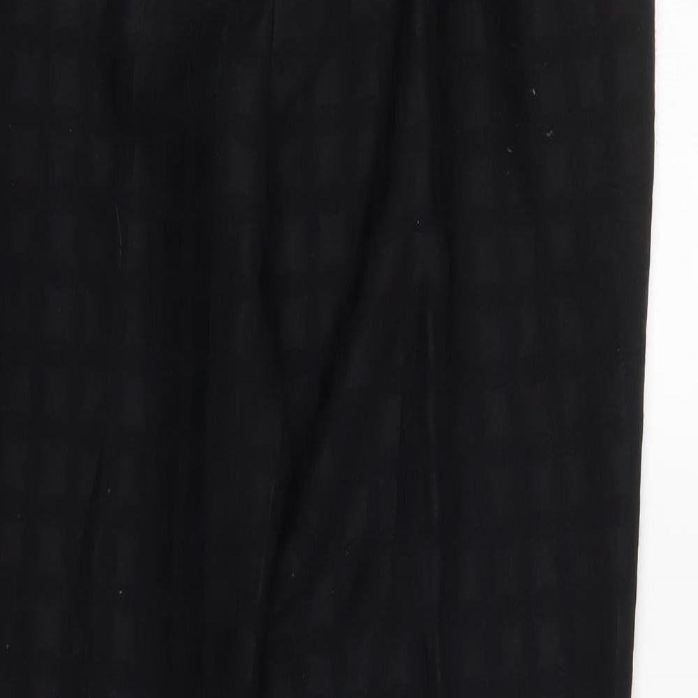 TU Womens Black Check Trousers Size 12 L28 in
