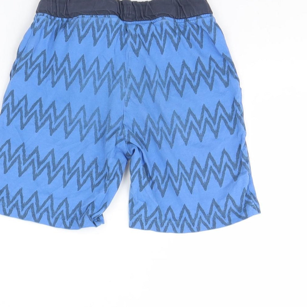 H&M Boys Blue Geometric Sweat Shorts Size 5 Years
