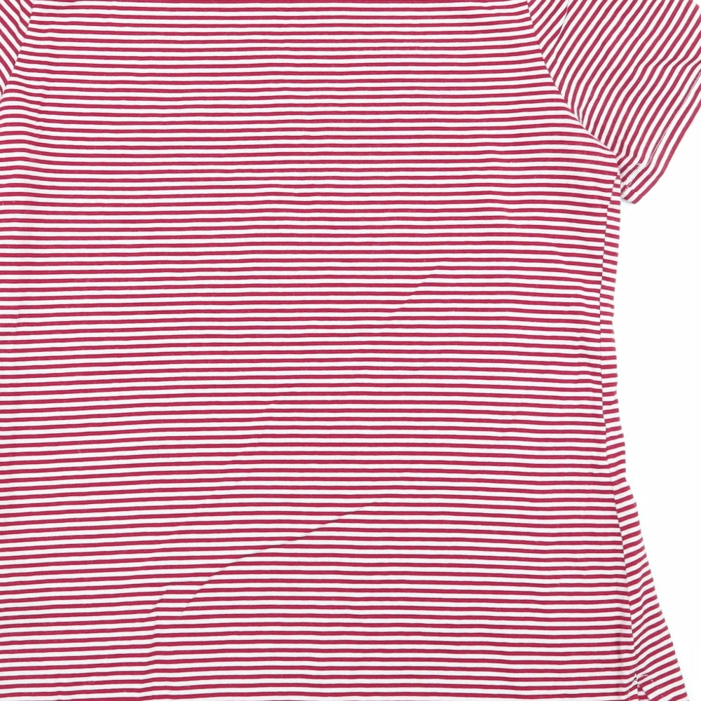 Dorothy Perkins Womens Multicoloured Striped Basic T-Shirt Size 10