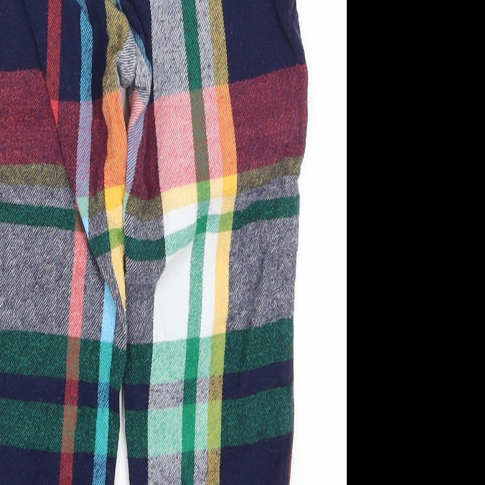 F&F Girls Blue Plaid Capri Pyjama Pants Size 2-3 Years