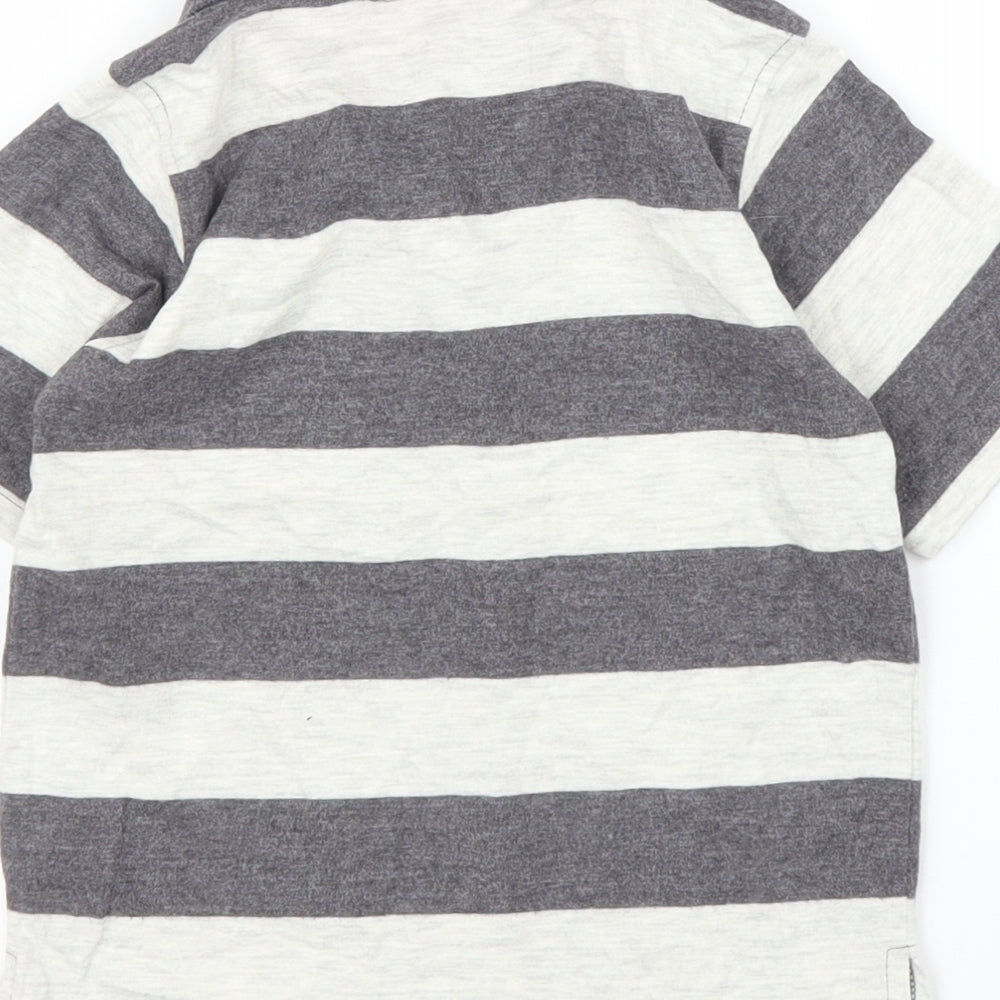 Hullabaloo Boys Grey Striped Basic Polo Size 5 Years