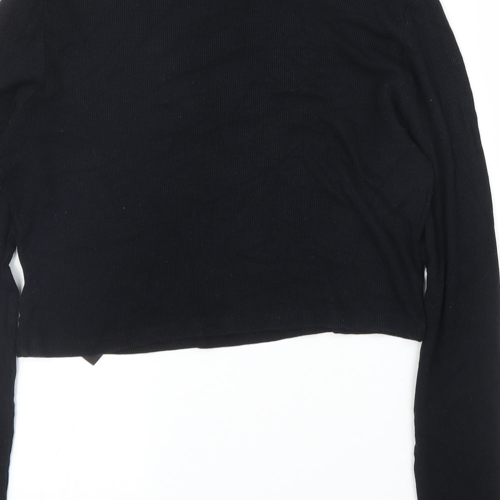 ASOS Womens Black Cropped Blouse Size 16